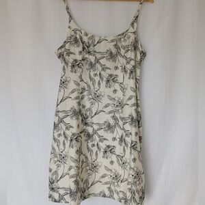 Floral Print Spaghetti Strap Dress Size 12 Side Zipper
